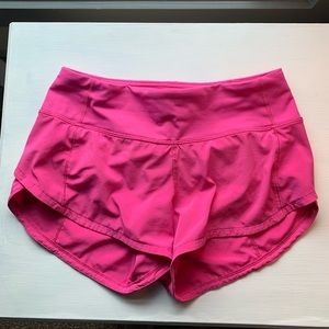 SONIC PINK lululemon shorts SIZE 0
